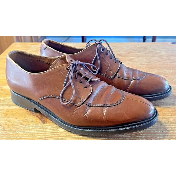 Bottier Saint Germain Men’s Oxford Shoes Vintage Size 7.5 Brown Leather French main image 11